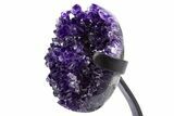 Amethyst Geode With Metal Stand - Uruguay #306858-3